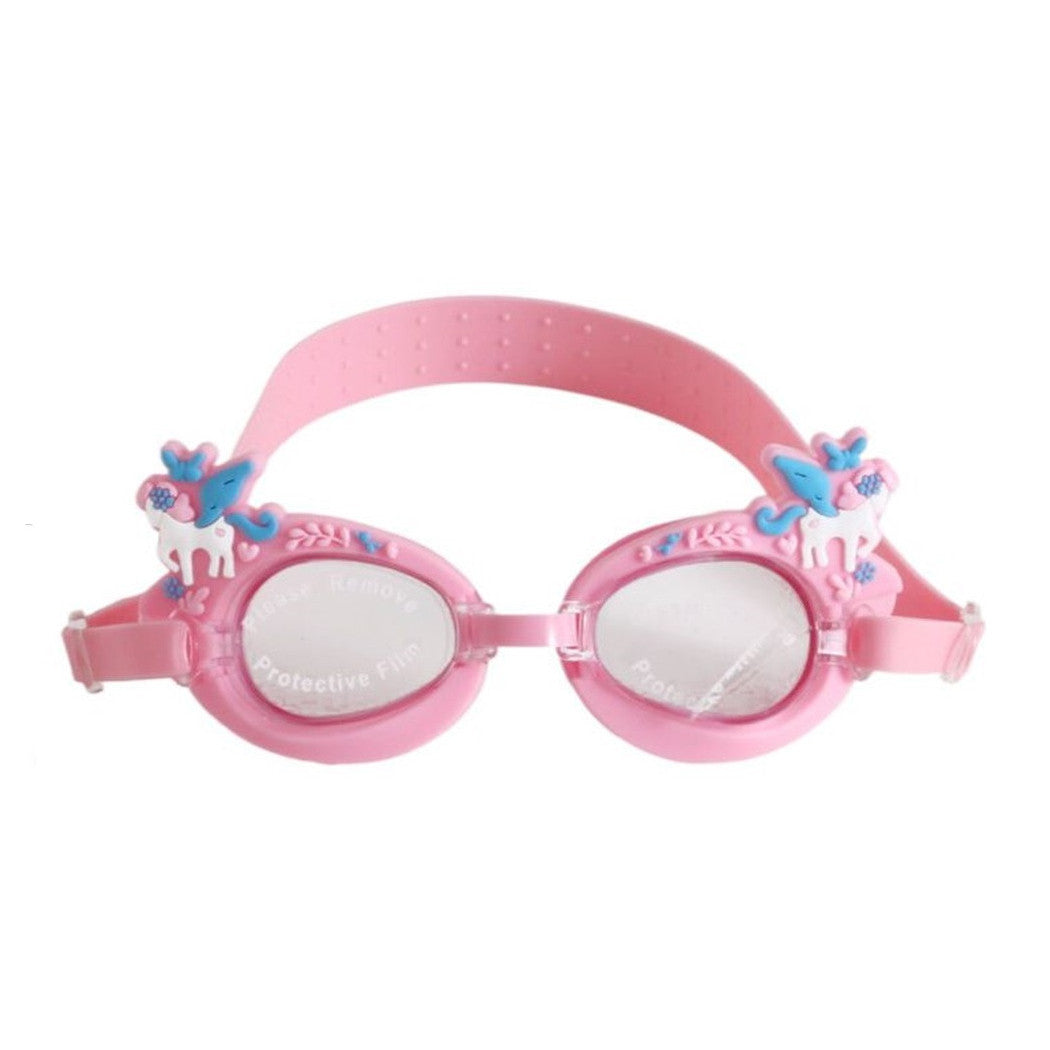 Trade Shop - Occhialini Da Nuoto Unicorno Per Bambini Dai 7+ Anni Antiappannamento Uv 16x6cm 618447 -