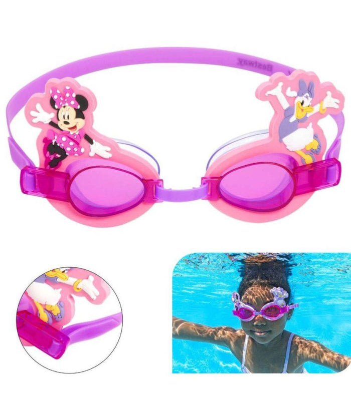 Occhialini Disney Minnie E Paperina Per Bambini Nuoto Piscina Mare Estate 3+         