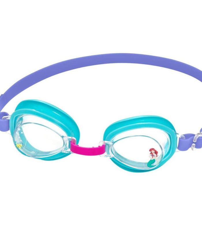 Occhialini Disney Principessa Ariel Bambini Regolabili Nuoto Piscina Mare Estate         