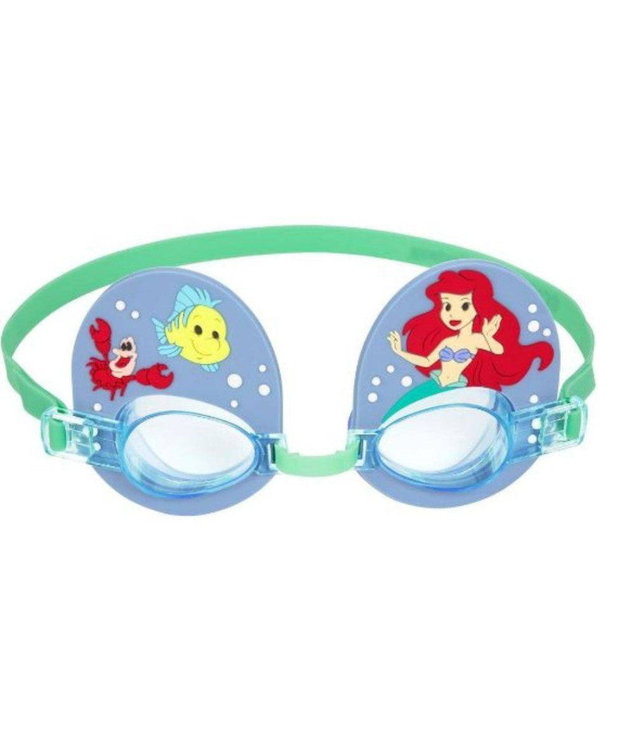 Occhialini Disney Sirenetta Ariel Bambini Regolabili Nuoto Piscina Mare Estate         