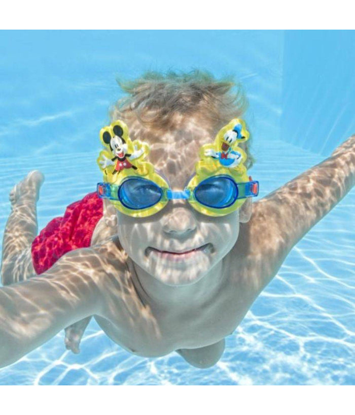 Occhialini Disney Topolino E Paperino Per Bambini Nuoto Piscina Mare Estate         