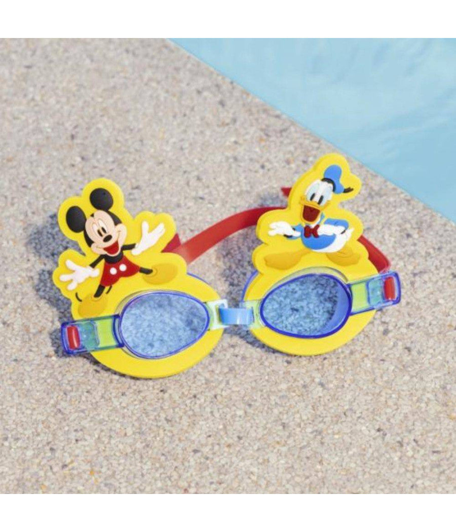 Occhialini Disney Topolino E Paperino Per Bambini Nuoto Piscina Mare Estate         