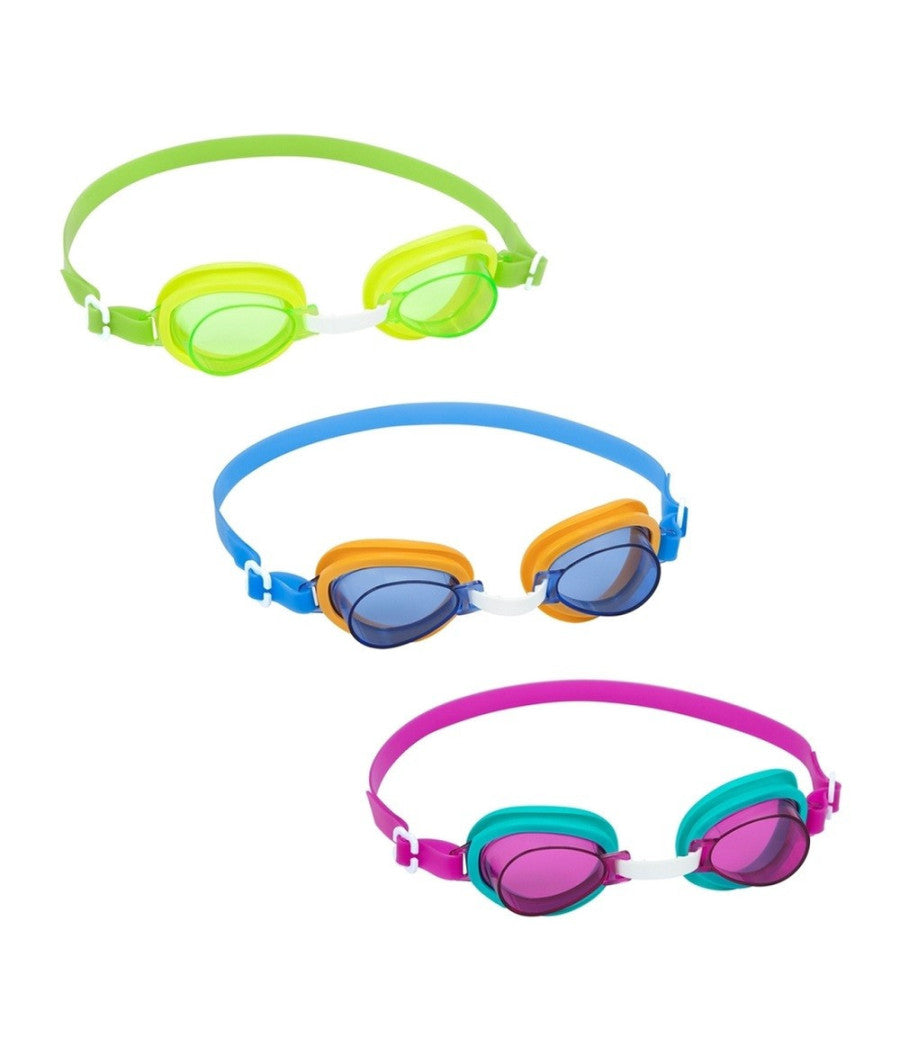 Occhialini Lightning Swimmer 3-6 Anni 3 Colori Silicone Con Protezione Uv 21074         