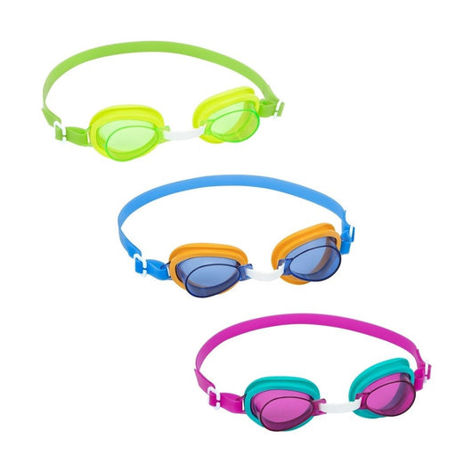 Trade Shop - Occhialini Lightning Swimmer 3-6 Anni 3 Colori Silicone Con Protezione Uv 21074 -