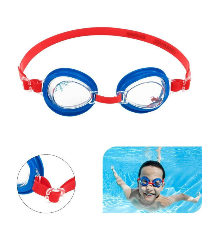 Occhialini Marvel Spiderman Per Bambini Regolabili Nuoto Piscina Mare Estate 3+         