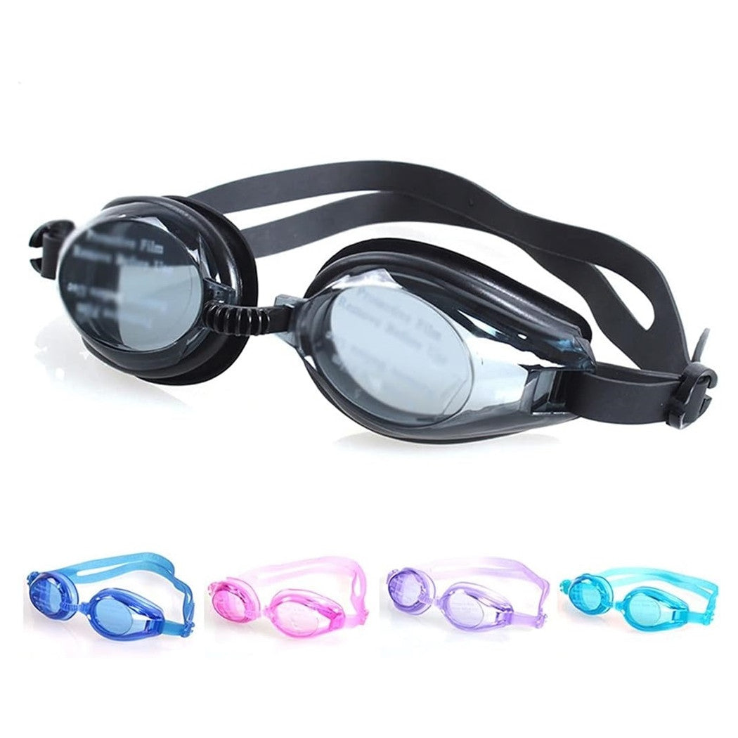 Trade Shop - Occhialini Nuoto Con Tappi Per Naso Orecchie Regolabili Antiappannamento 5 Colori 605422 -