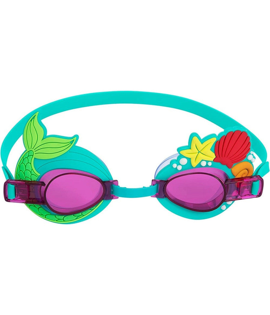 Occhialini Nuoto Per Bambini 3+anni Cinturino Regolabile Design Assortiti 21080         