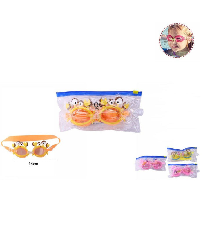 Occhialini Nuoto Piscina Mare Bambini Regolabili Colorati Con Animaletti 71557         