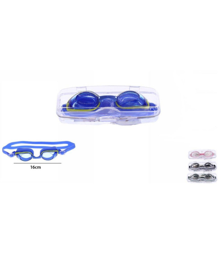 Occhialini Nuoto Piscina Mare Lenti Antiappannaggio Sport 16 Cm Regolabili 71562         