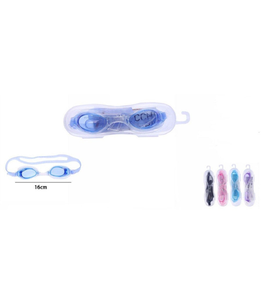Occhialini Nuoto Piscina Mare Sport Estate 16cm Regolabili Antiappannaggio 71560         