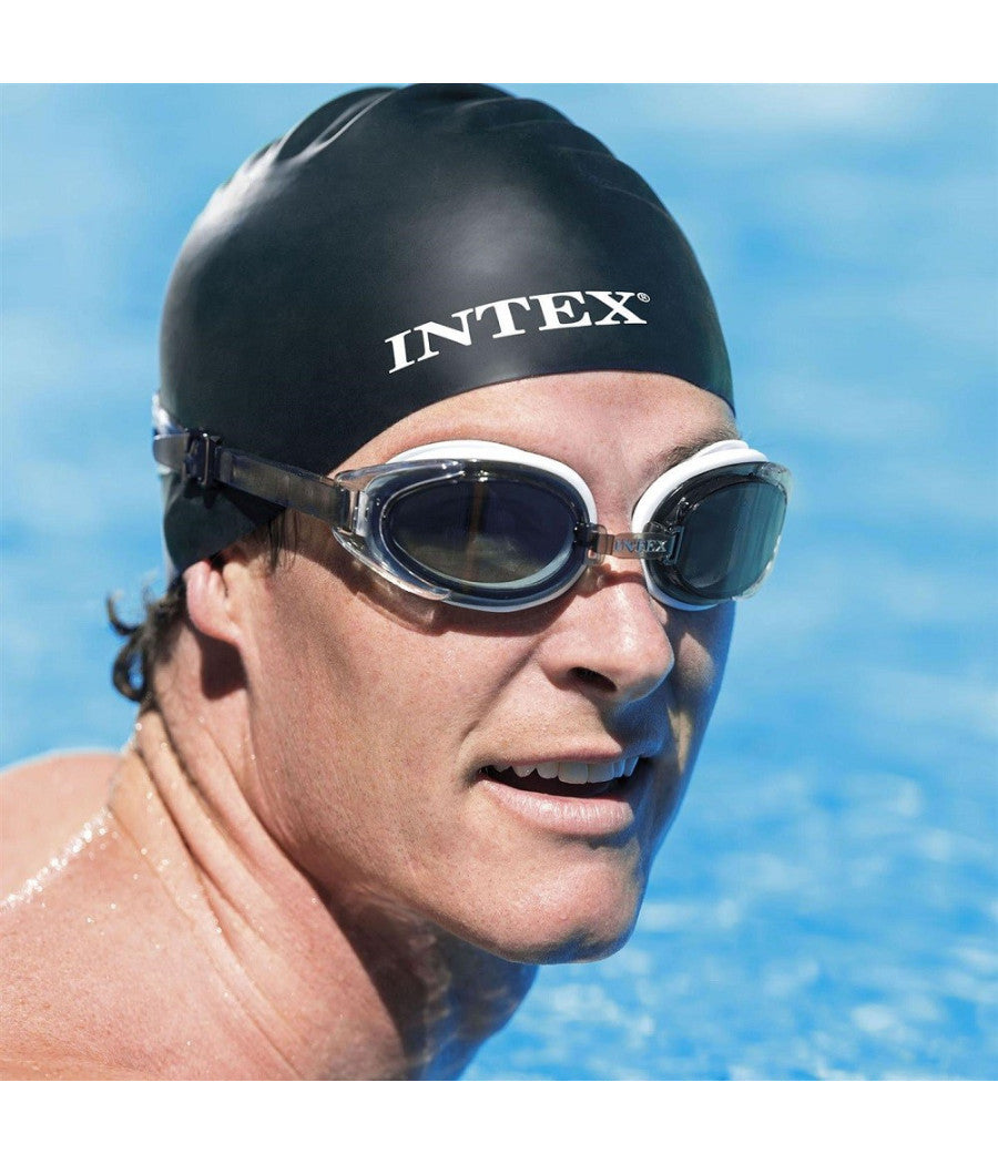 Occhialini Sport Da Nuoto Piscina Mare +14 Anni Grigio/bianco/trasparente 55685         