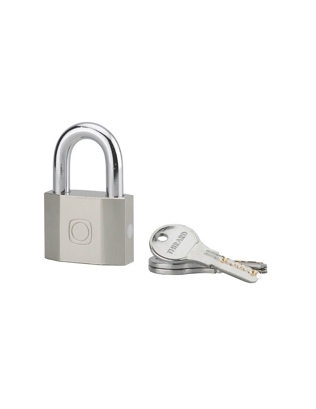 Lucchetto Octo, acciaio, arco in acciaio, 50 mm, per esterno, cantieri, 3 chiavi - THIRARD