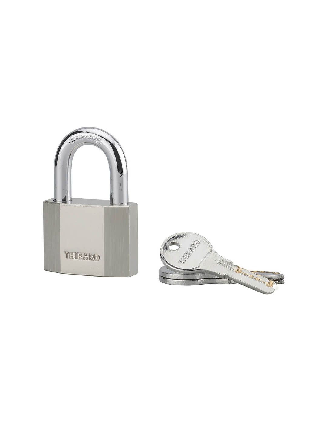 Lucchetto Octo, acciaio, arco in acciaio, 50 mm, per esterno, cantieri, 3 chiavi - THIRARD