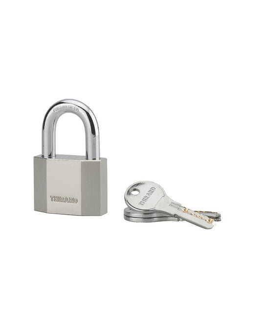 Lucchetto Octo, acciaio, arco in acciaio, 50 mm, per esterno, cantieri, 3 chiavi - THIRARD