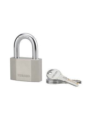 Lucchetto Octo, acciaio, arco in acciaio, 60 mm, per esterno, cantieri, 3 chiavi - THIRARD