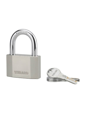Lucchetto Octo, acciaio, arco in acciaio, 70 mm, per esterno, cantieri, 3 chiavi - THIRARD