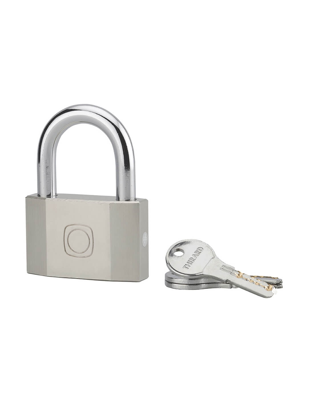 Lucchetto Octo, acciaio, arco in acciaio, 70 mm, per esterno, cantieri, 3 chiavi - THIRARD