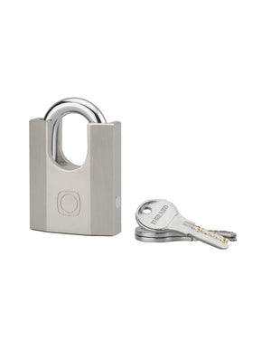 Lucchetto Octo-P, acciaio, guardia alta, arco in acciaio, 60 mm, per esterno, cantieri, 3 chiavi - THIRARD