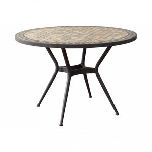 Tavolo Rotondo Ceramica E Ferro Verniciato Dionisio Ø 110 Cm