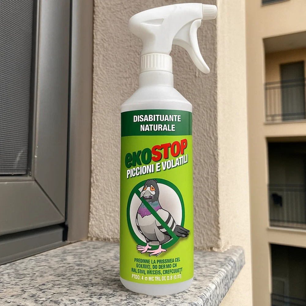 Disabituante naturale pronto all'uso piccioni volatili spray 750 ml ekostop