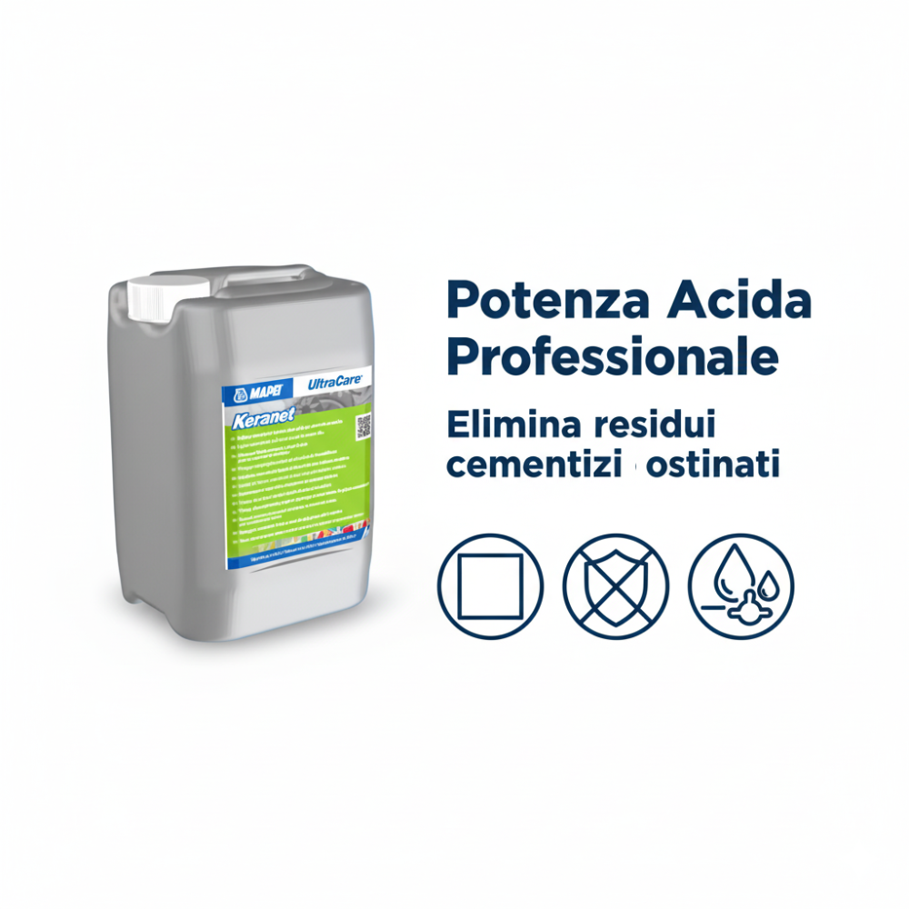 Pulitore concentrato liquido keranet per piastrelle e superfici 5 litri *** pezzi 10 pz, confezione 1