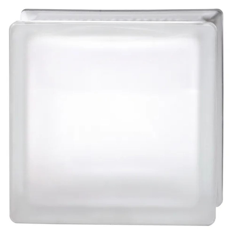 Vetromattone pure neutro satinato bianco 190 x 190 x 80 mm confezione 6 pezzi