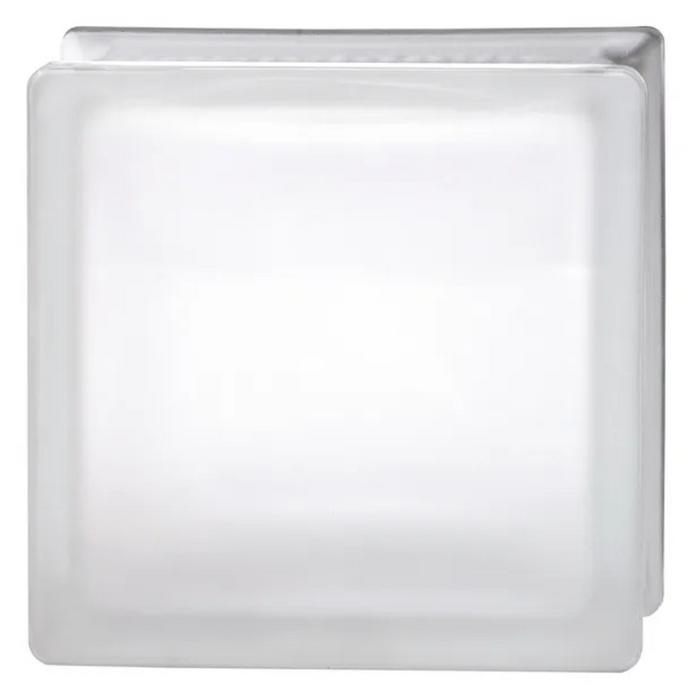 Vetromattone pure neutro satinato bianco 190 x 190 x 80 mm confezione 6 pezzi