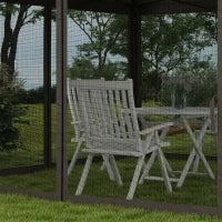 Gazebo Pieghevole con Pareti Laterali Grigio 3,25 x 3,25 x 2,7 m