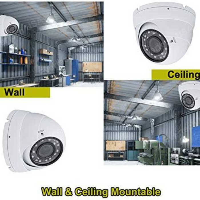 Telecamera dahua dh-hac-hdw1400rp-vf hd-cvi 4mp 2.8 millimetri colore bianco