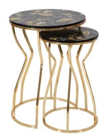 Tavolinetti Leaf Top Coppia cm Ø 37X51-25X46