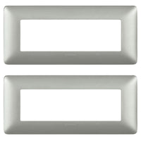 Bticino matix placca 6 posti tecnopolimero colorata am4806 pezzi 2 *** colore silver, confezione 1