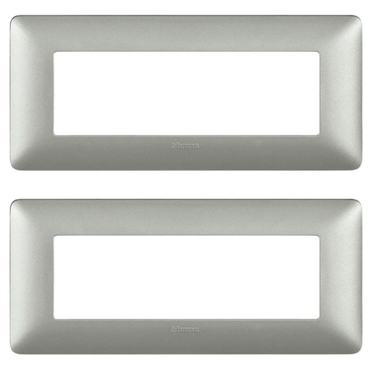 Bticino matix placca 6 posti tecnopolimero colorata am4806 pezzi 2 *** colore silver, confezione 1