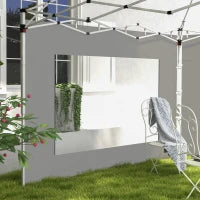 Set di 2 Laterali per Tenda, Gazebo 295 x 195 cm, Pareti di Ricambio in Tessuto per Pergola da 6 x 3 o 3 x 3 M, Grigio