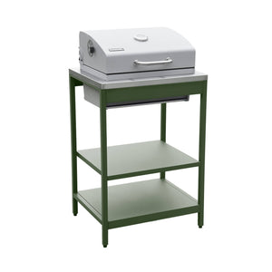 Cucina esterna acciaio inossidabile con barbecue a carbone, 3 moduli,