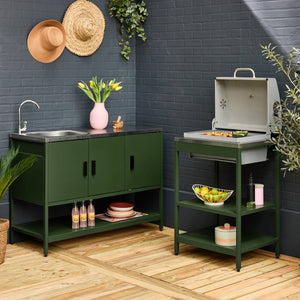 Cucina esterna 2 moduli acciaio inossidabile barbecue a carbone con