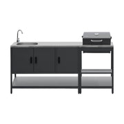 Cucina esterna 2 moduli acciaio inossidabile barbecue a carbone con
