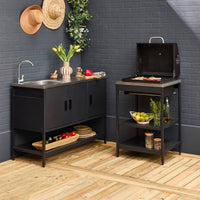 Cucina esterna 2 moduli acciaio inossidabile barbecue a carbone con