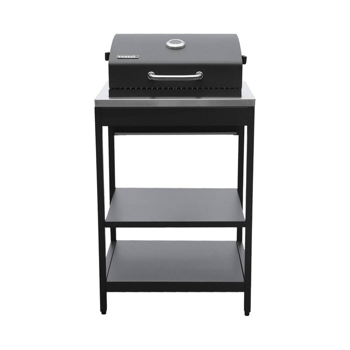 Cucina esterna acciaio inossidabile con barbecue a carbone, 6 moduli,