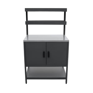 Cucina esterna acciaio inossidabile con barbecue a carbone, 6 moduli,