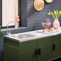 Cucina esterna 5 moduli con barbecue a gas 3 bruciatori su piedi,