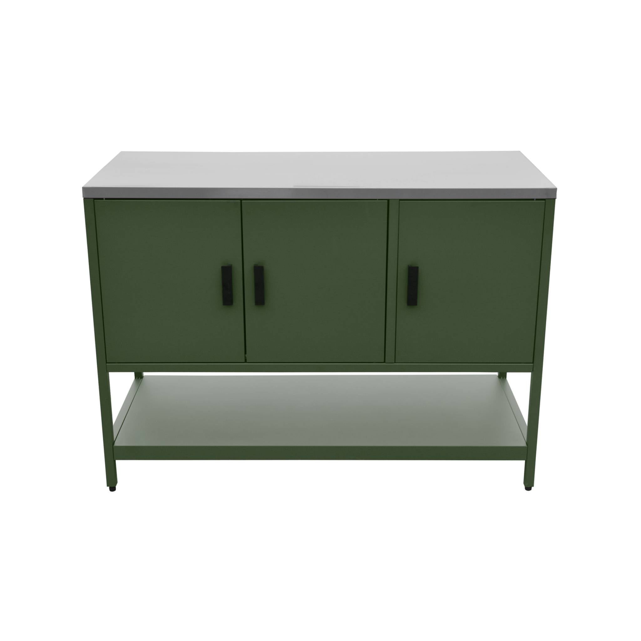 Mobile da esterno, 2 moduli in acciaio inossidabile, verde