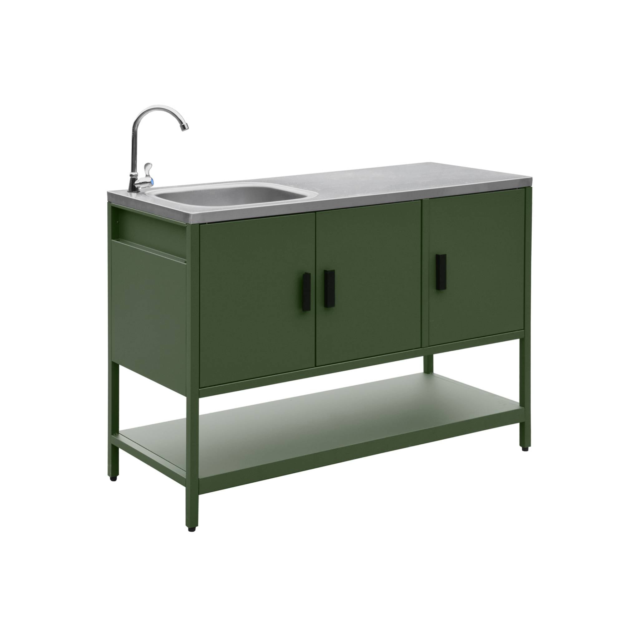 Mobile da esterno, 2 moduli in acciaio inossidabile, verde