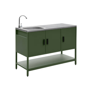 Mobile da esterno, 2 moduli in acciaio inossidabile, verde