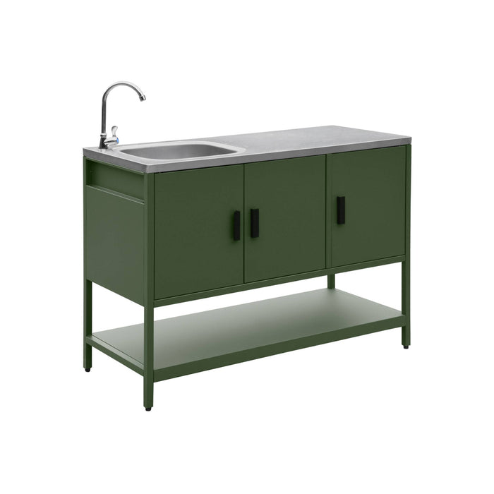 Mobile da esterno, 2 moduli in acciaio inossidabile, verde