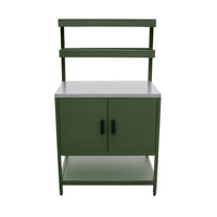 Mobile da esterno, 3 moduli in acciaio inox, verde