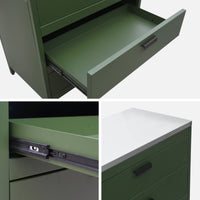 Mobile da esterno in acciaio con 3 cassetti, 80cm, verde