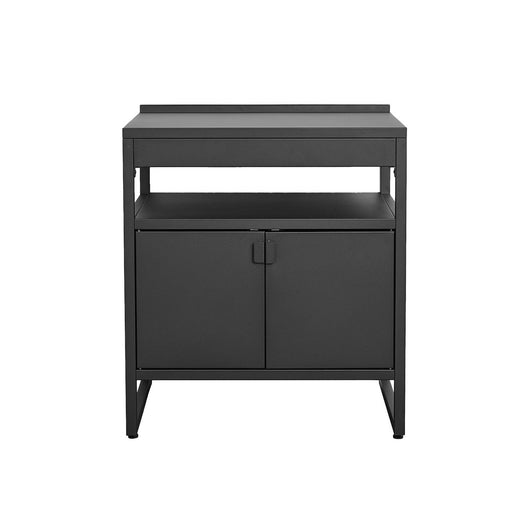 Cucina esterna in acciaio con 2 ante, 80cm, nero