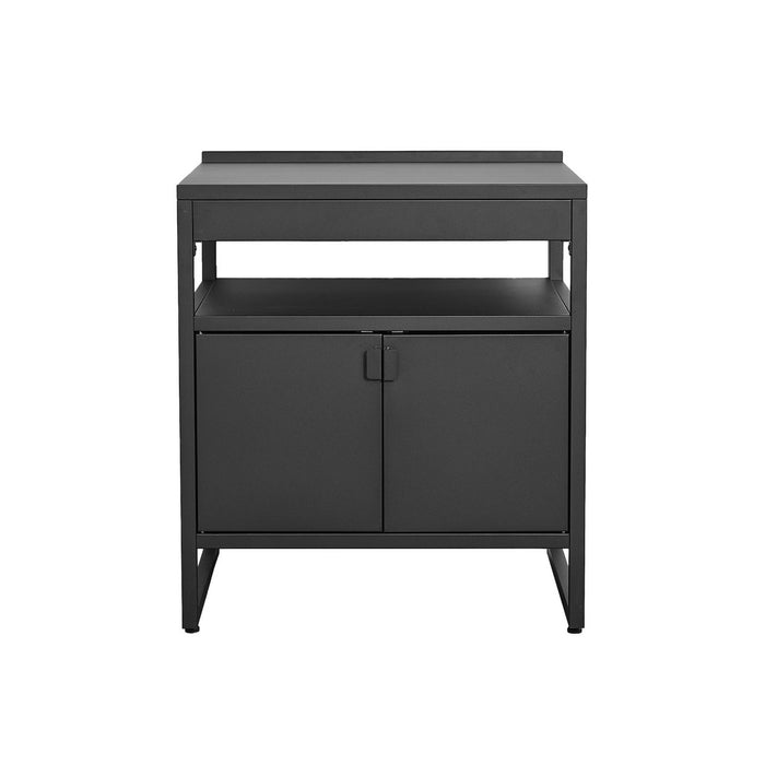 Cucina esterna in acciaio con 2 ante, 80cm, nero