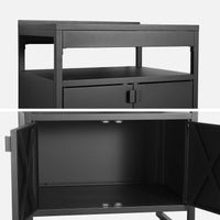 Cucina esterna in acciaio con 2 ante, 80cm, nero