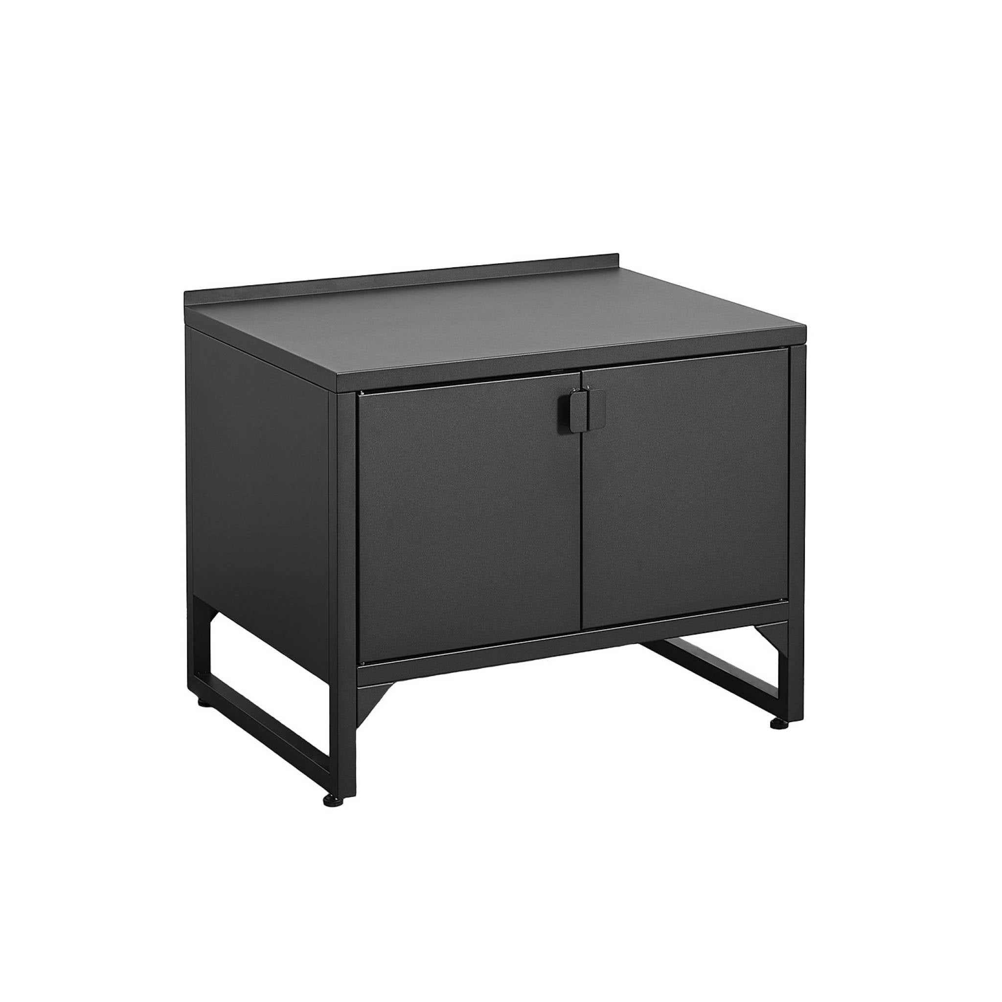 Cucina esterna in acciaio con 2 ante, 80cm, nero